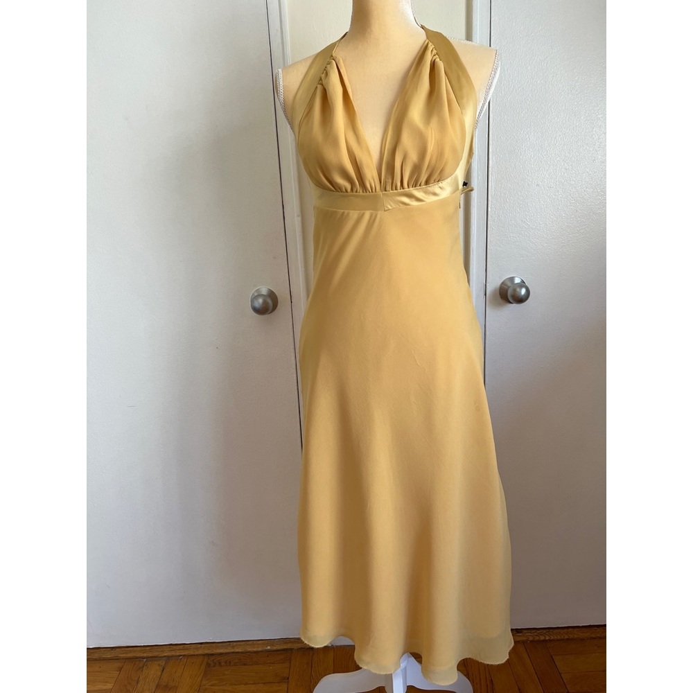 Nicole Miller gold dress